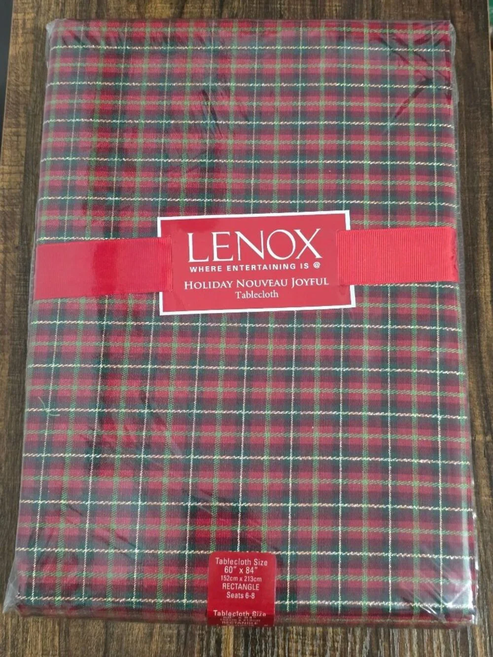 NWT Lenox Holiday Nouveau Joyful Tablecloth 60